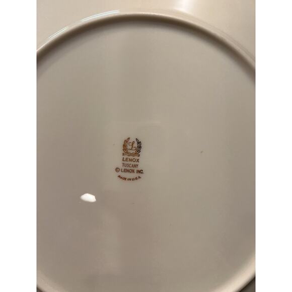 Lenox Tuscany Dinner Plates Gold Scrolls Birds 10 3/4" Ivory Set of 4 - Picture 6 of 10